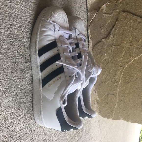 Adidas superstars white and black