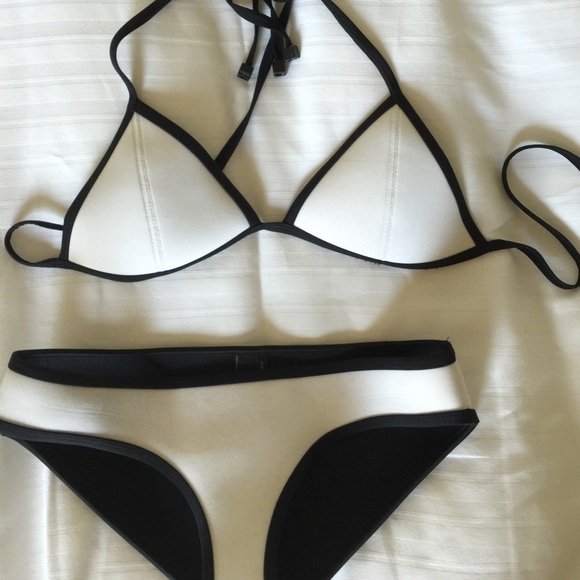 TRIANGL White Neoprene Bikini Set   ***Comes W Bag
