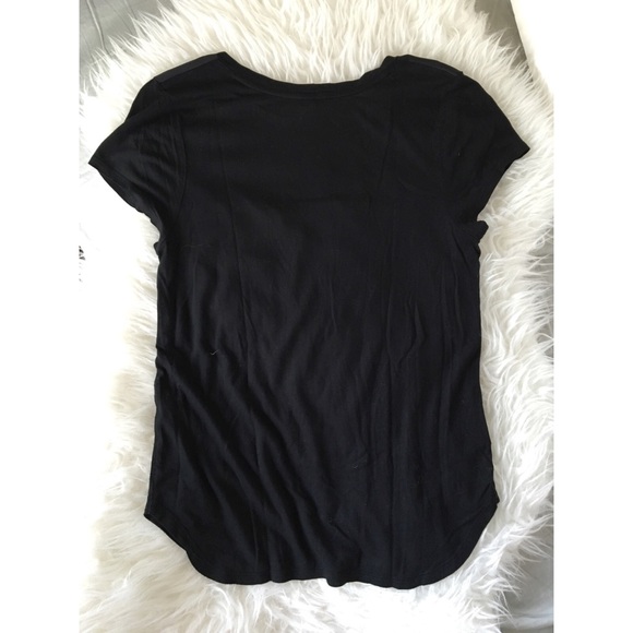 Mixed media satin and jersey pocket tee - Picture 3 of 3