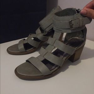 Madden girl light green sandals.