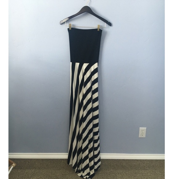 Tube top stripped dress