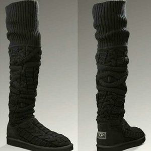 Uggs over the knee twisted cable boots