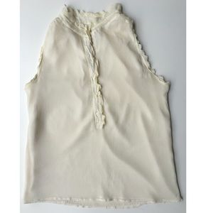 J Crew Beautiful Vanilla Silk Top - Excellent Cond