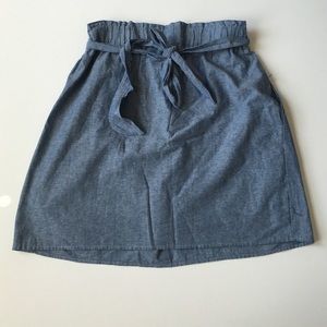 Denim A-line skirt