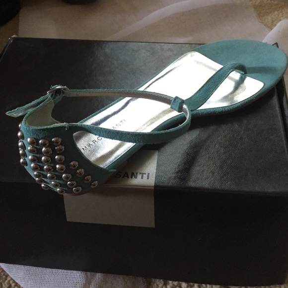 Marco Santi turquoise sandals. - Picture 2 of 3