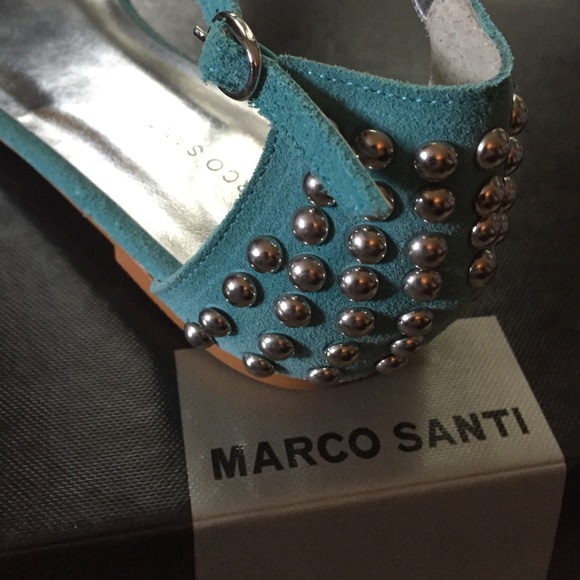 Marco Santi turquoise sandals. - Picture 3 of 3