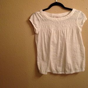 dainty white top with cap sleeve