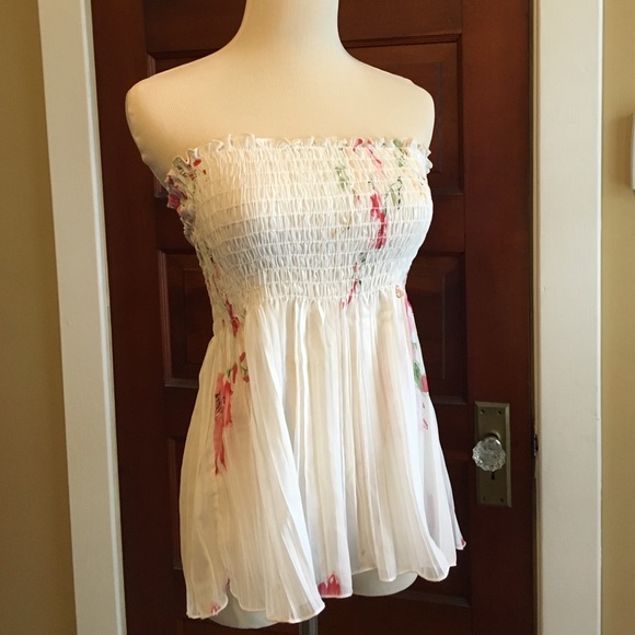 Body Central sheer flowered tube top