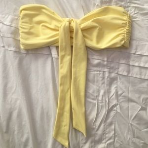 yellow bandeau bikini top