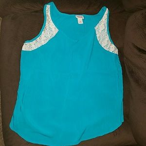 Mossimo Supply Co. Crochet Tank Top Large