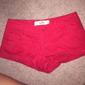 Hollister red denim Jean shorts