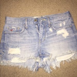Hollister high wasted denim Jean shorts