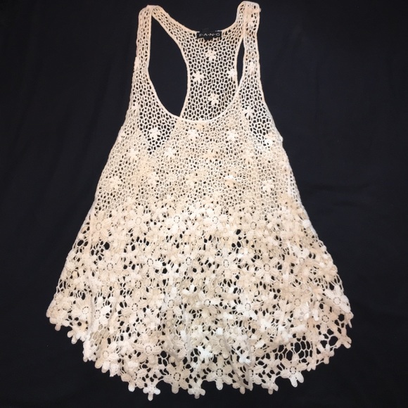 Crochet Lace Racerback Tank Top