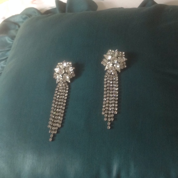 Exquisite Vintage Rhinestone Drop Earrings REDUCED