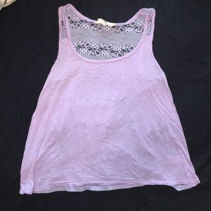 Lace-back tank top