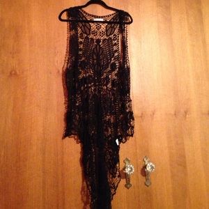 Knitted light black sweater for summer wear