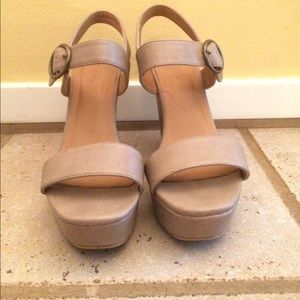 adorable tan Charlotte Russe wedges