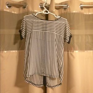 Blue and White Striped Blouse Blue and White Striped Blouse