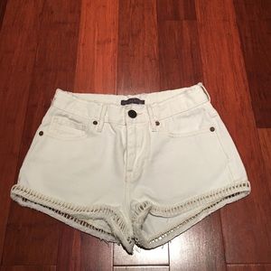 White Kendall & Kylie shorts from Pac Sun