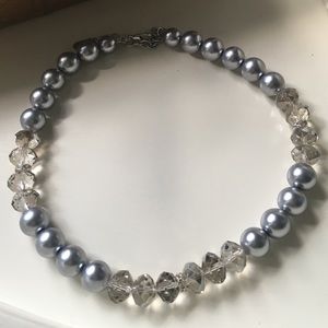 Kissaka Pearl Crystal Necklace