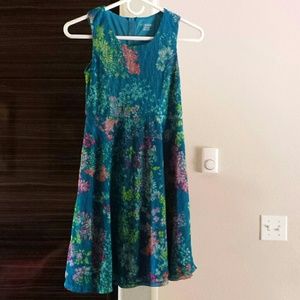 Xhiliration Girls Flower Print Dress