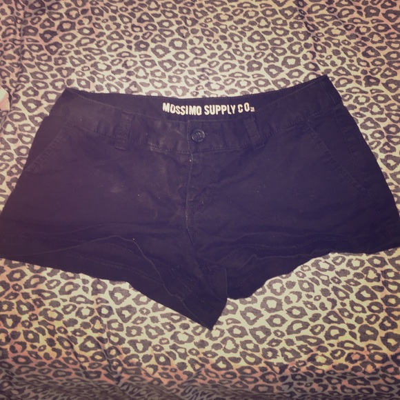 Black jean shorts