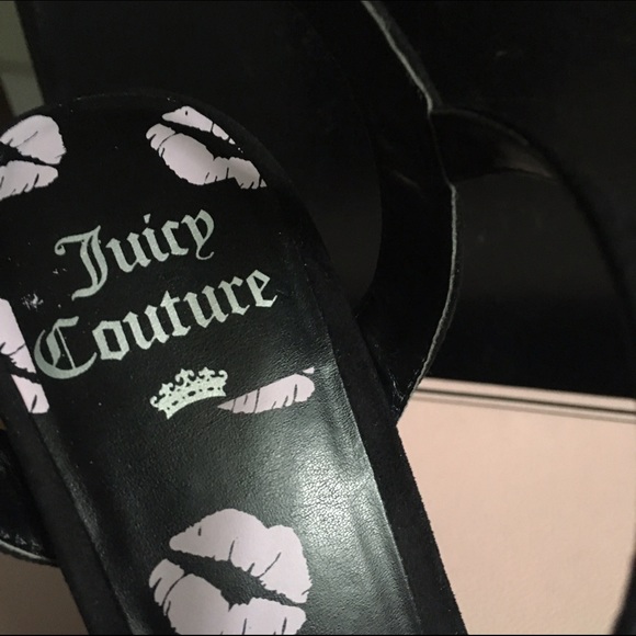 Juicy Couture Black Rhinestone Platform High Heels - Picture 3 of 4