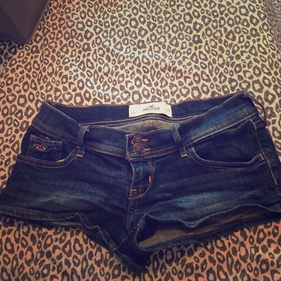 Hollister blue jean shorts