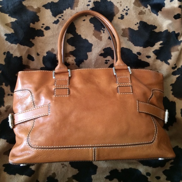 SOLD😎 Michael Kors Tan Silver Large Leather Buckl - Picture 2 of 4
