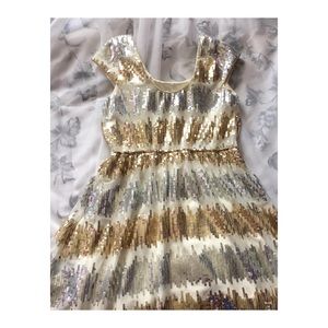 Glitter gold and silver dress