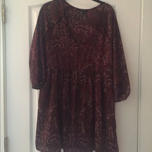 Forever 21 Paisley Peasant Dress