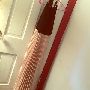 Pleated black/gold gown