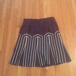Worthington Brown/ White skirt