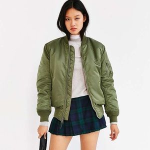 Green bomber jacket ( URBAN OUTFITTERS)