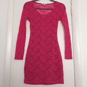 Summer or winter pink dress