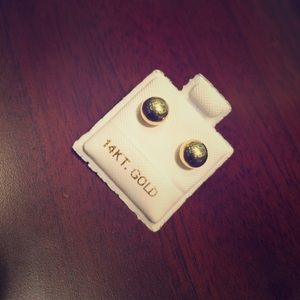 14k Solid Gold Round Ball Earrings