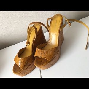 Sergio Rossi Cork Wedges