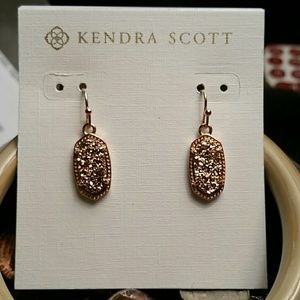 Rose gold drusy Kendra Scott earrings
