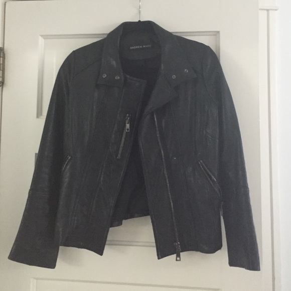 Genuine black leather jacket