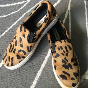 Leopard Ecentric Print Pony Hair Sneakers