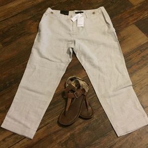 Banana Republic crop linen pants.