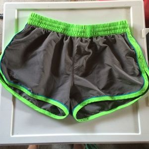 Grey Under Armour running shorts- size medium