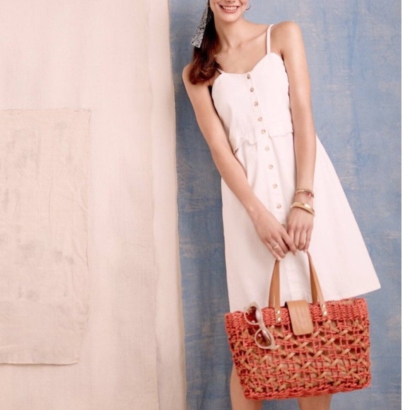 LAST ONE SALE💦Anthropologie White ruffle dress - Picture 2 of 7