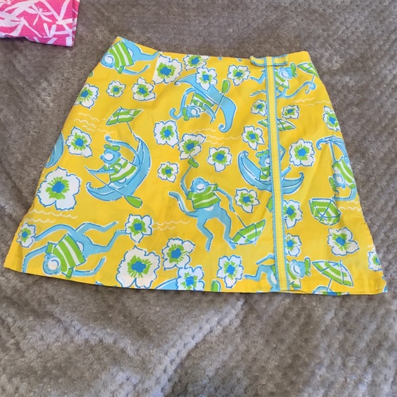 Yellow and blue Lilly Pulitzer skort