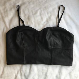 Pleather Crop Top