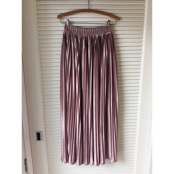 American Apparel Pleated Maxi Skirt