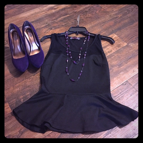 Body Central black Peplum top