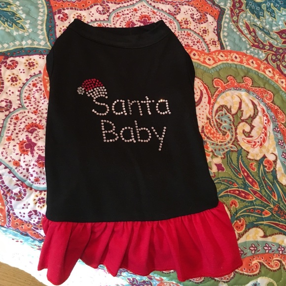 Christmas dog outfit "Santa baby" nwot