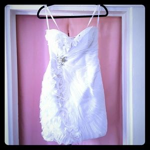 White Boned Corset Strapless Mini Dress
