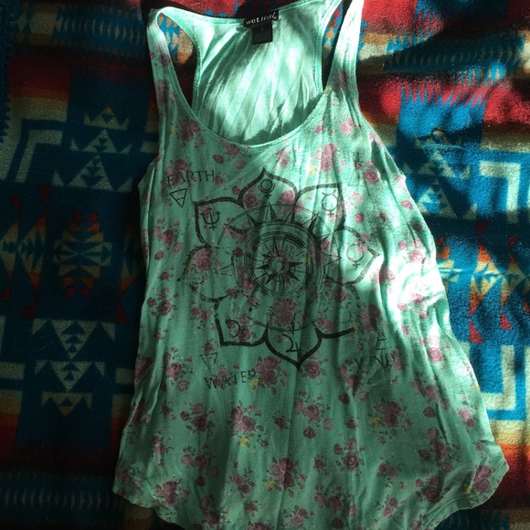 Cute mint and floral tank!